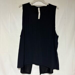 Lululemon Black Tank Top with open back sz 12